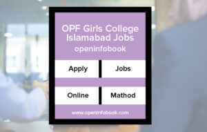 OPF Girls College Islamabad Jobs 2024